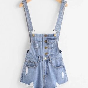 BRAND NEW Ripped Jean Overalls